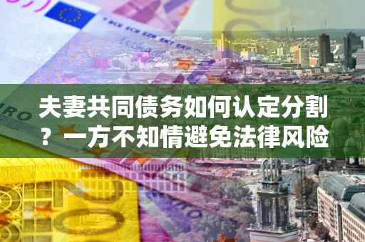 北京夫妻共同债务如何认定分割？一方不知情避免法律风险必看！